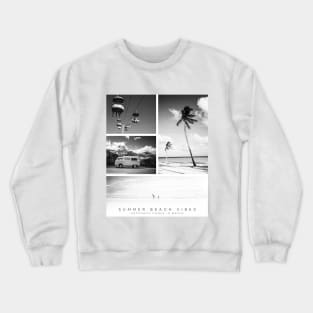 Summer Beach Vibes - Happiness Comes in Waves Crewneck Sweatshirt